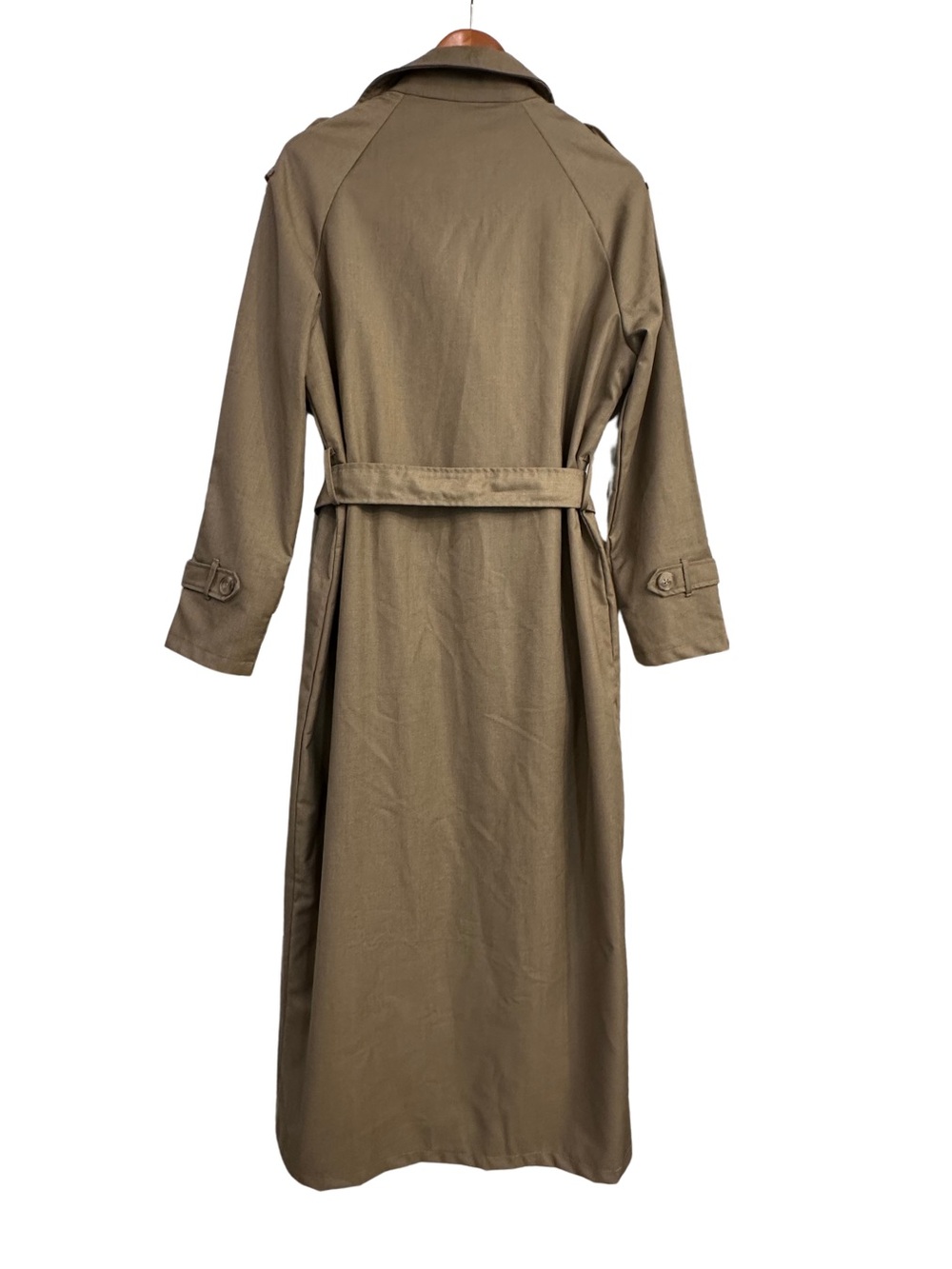 Lioness Trench Coat Medium Taupe Belted Double Breasted Maxi Lightweight NWOT - Picture 3 of 12